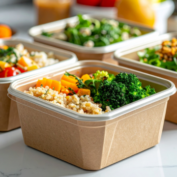 Healthy meal prep containers with nutritious and balanced meals for a week.