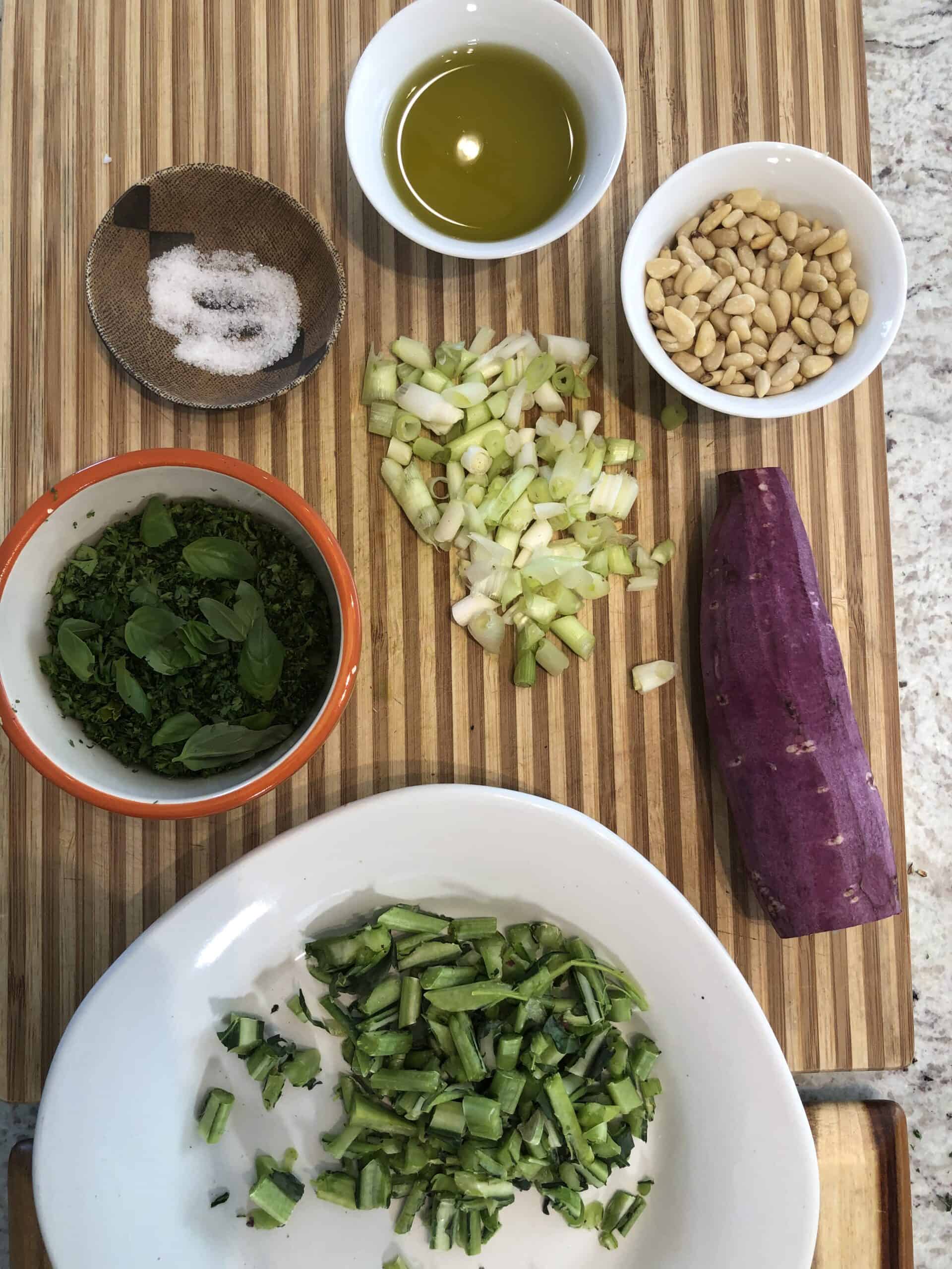 Quinoa with Kale Stem Pesto Natural Kitchen Cooking School